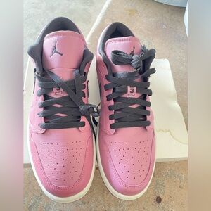 Jordan Sneakers with Pink and Black Accents
